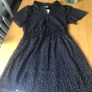 B&W Polka Dot Dress